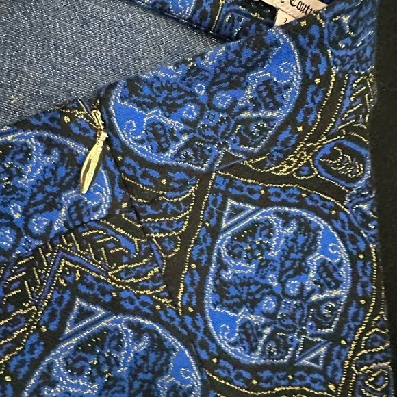 Juicy Couture Elegant Blue Patterned Skirt